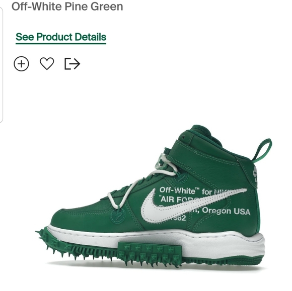 AIR FORCE 1 MID"Off-White - Pine Green" - Picture 2 of 4